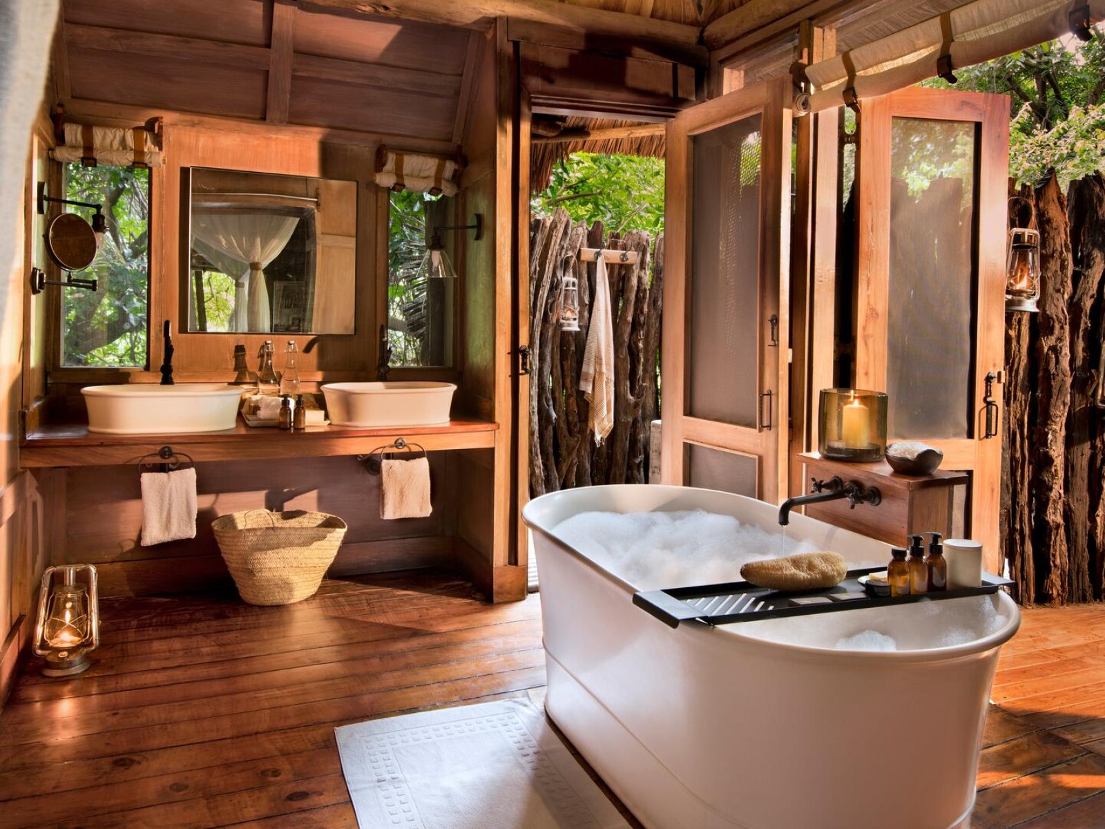 Lodge perched on the escarpment overlooking Lake Manyara