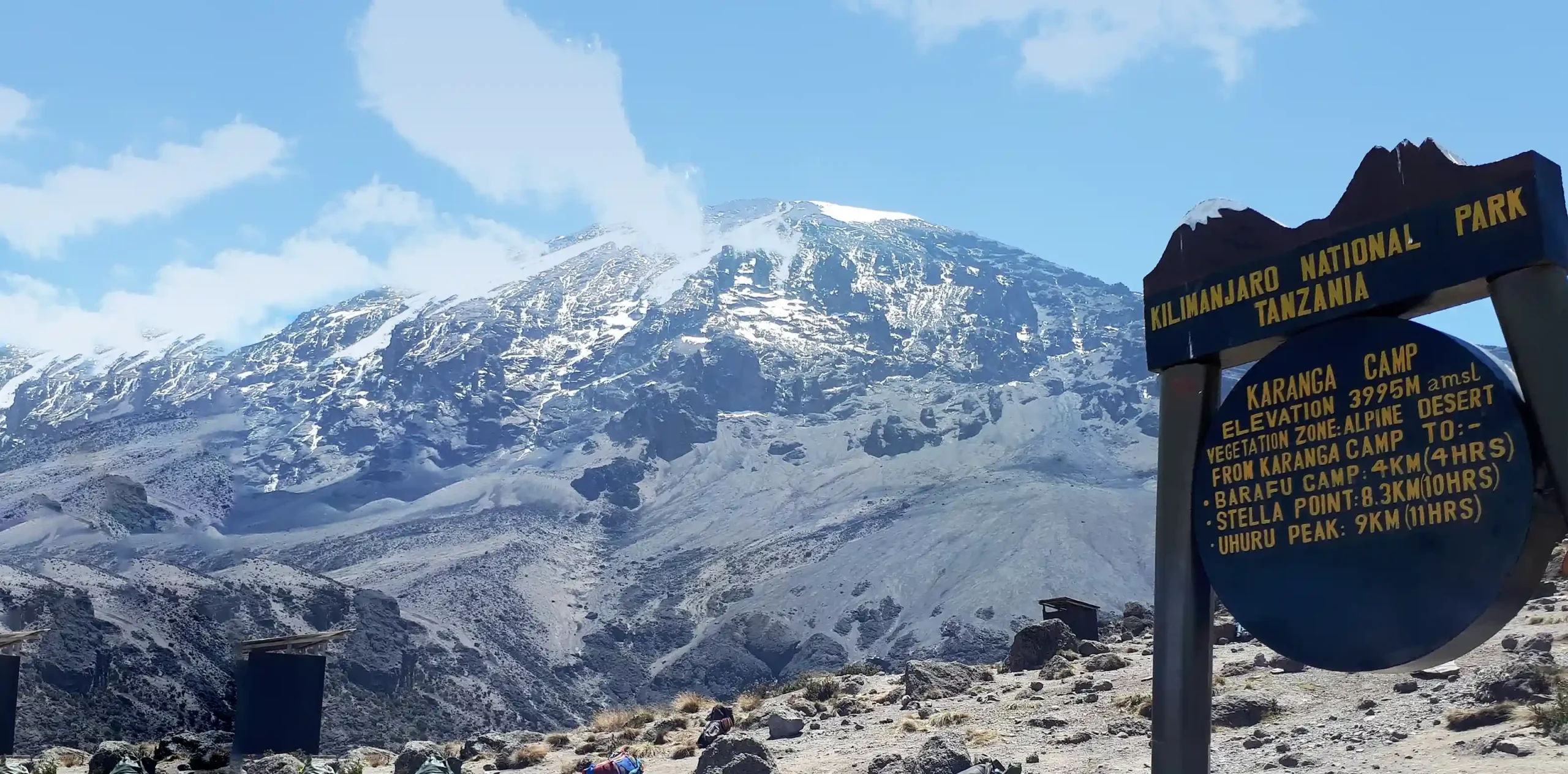 Climbers approaching the summit of Kilimanjaro at first light